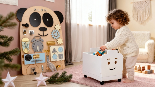 Eko-zabawa w spokojnym rytmie: tablice manipulacyjne z naturalnych materiałów