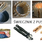 Świecznik z puszki po konserwie 