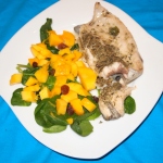 Dietetyczny obiad ryba z mango 